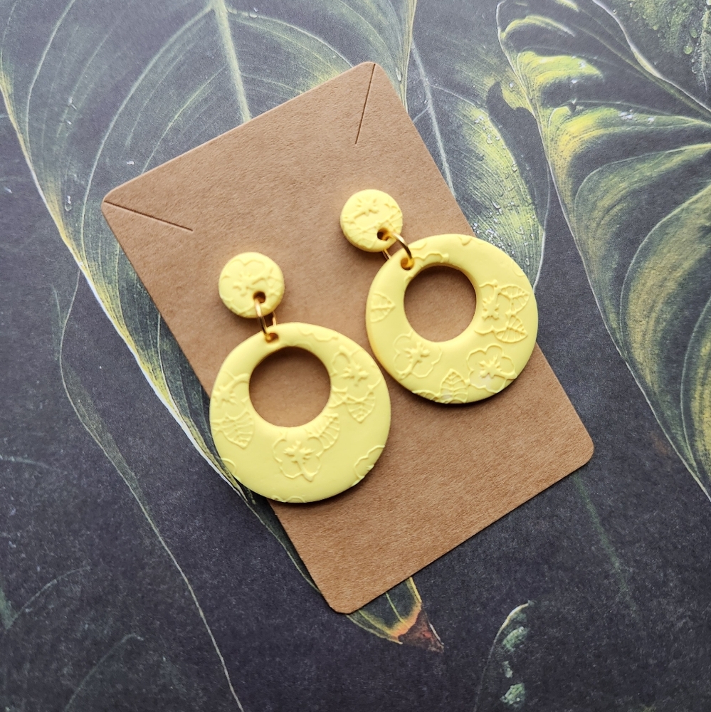 Yellow Floral Earrings